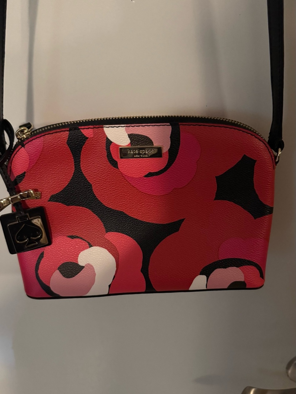 kate spade Floral Dome Crossbody in Red, Pink & Black